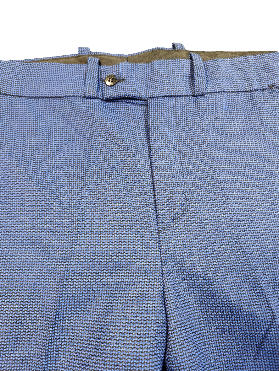 Blue African Men's Set: Long Sleeve Top and Matching Pants