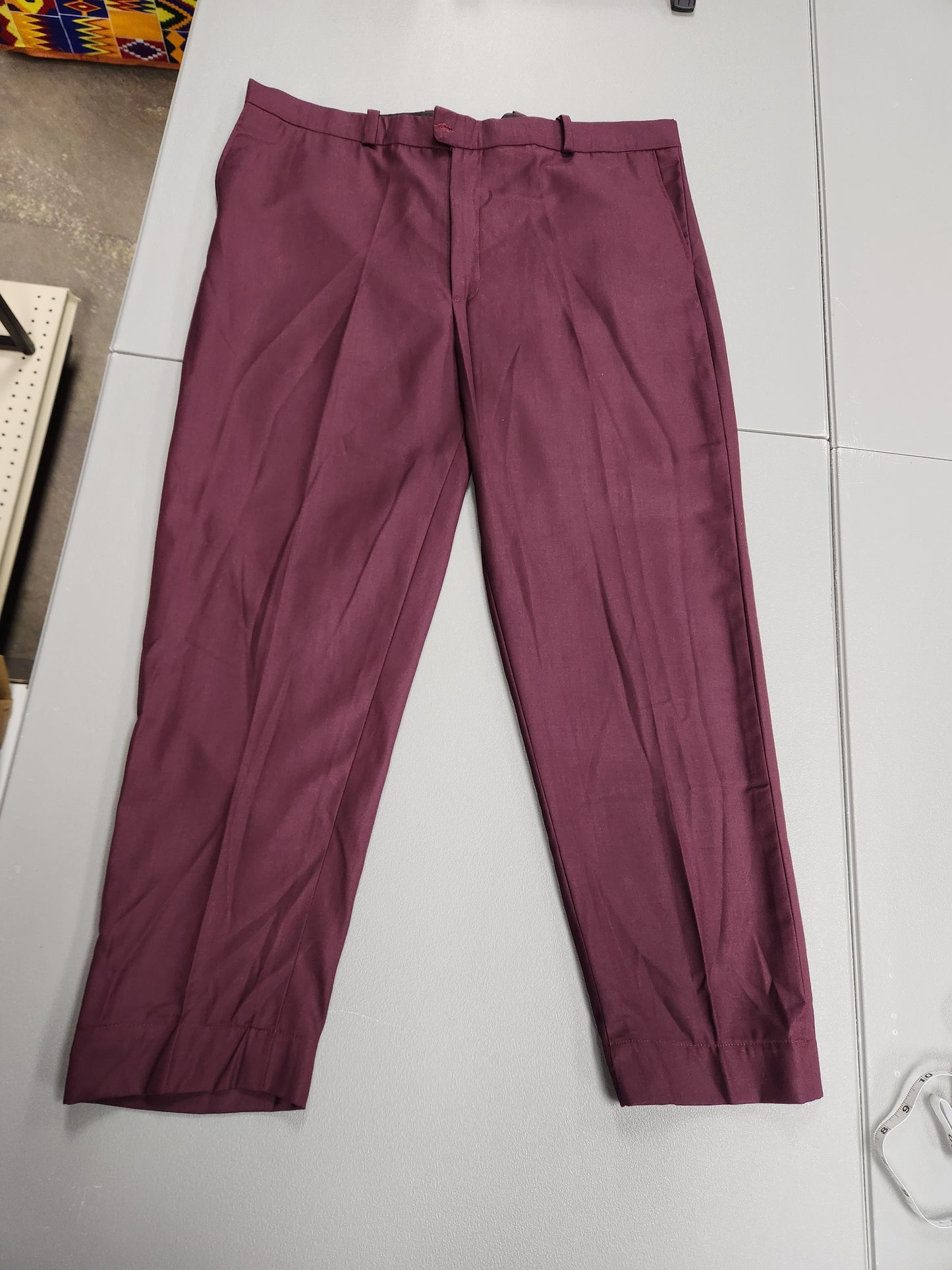 Dark Purple and Gold Long-Sleeve Top and Pants Set